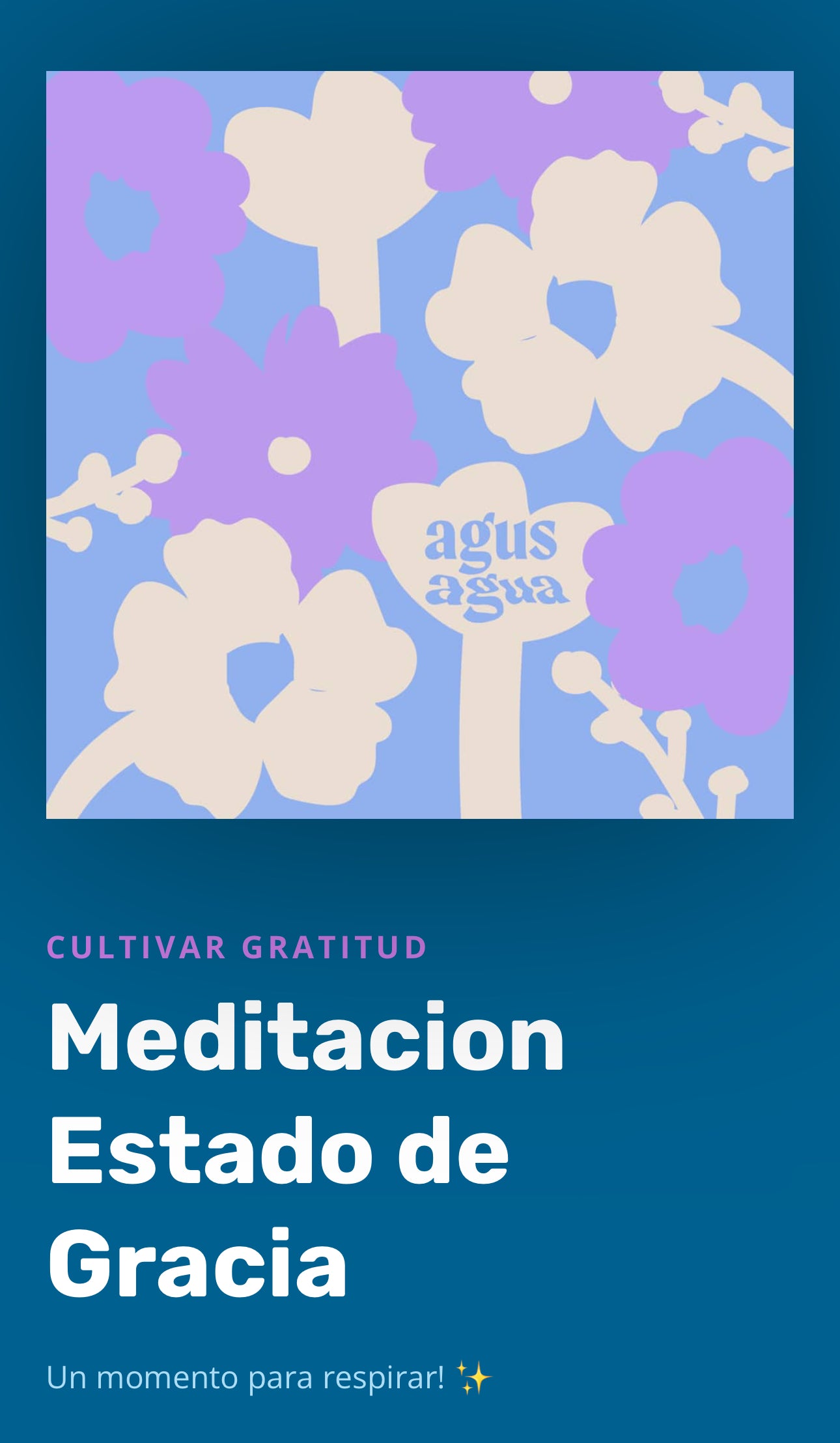 Meditación ESTADO DE GRACIA