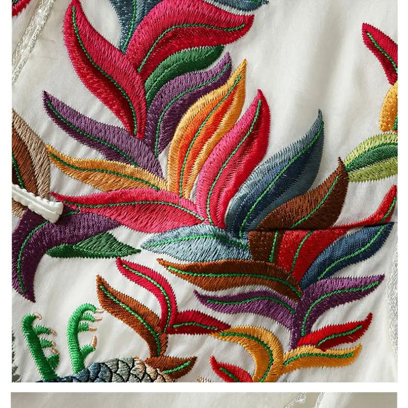 Decision Tree embroidery vest